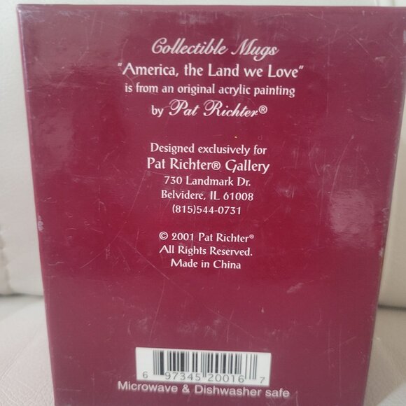 Vintage Teddy Bear Coffee Mug  by Pat Richter America We Love  Original Art Mug - Picture 10 of 11